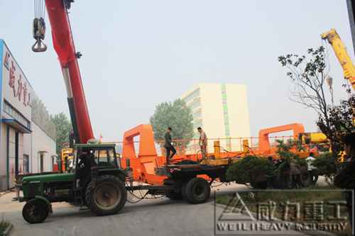 庆祝山东威力重工油压机厂家100t行车安装完毕